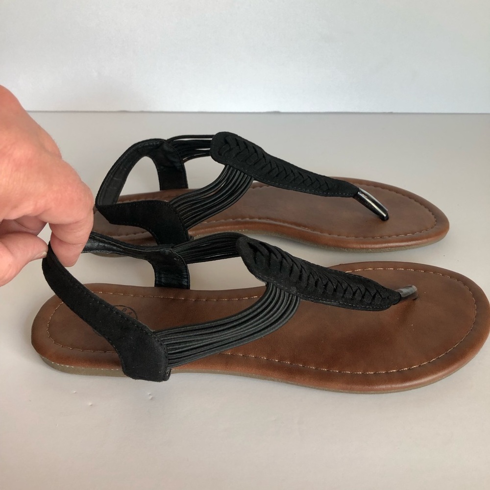 Bahama Bays Black Strappy Sandals Size 7 - Picture 2 of 6